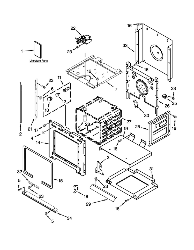 Oven Parts Diagram and Parts List for RBS307PVB04  Whirlpool Wall Oven