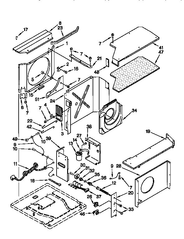 Airflow And Control Diagram and Parts List for 1069752571  Kenmore Air Conditioner