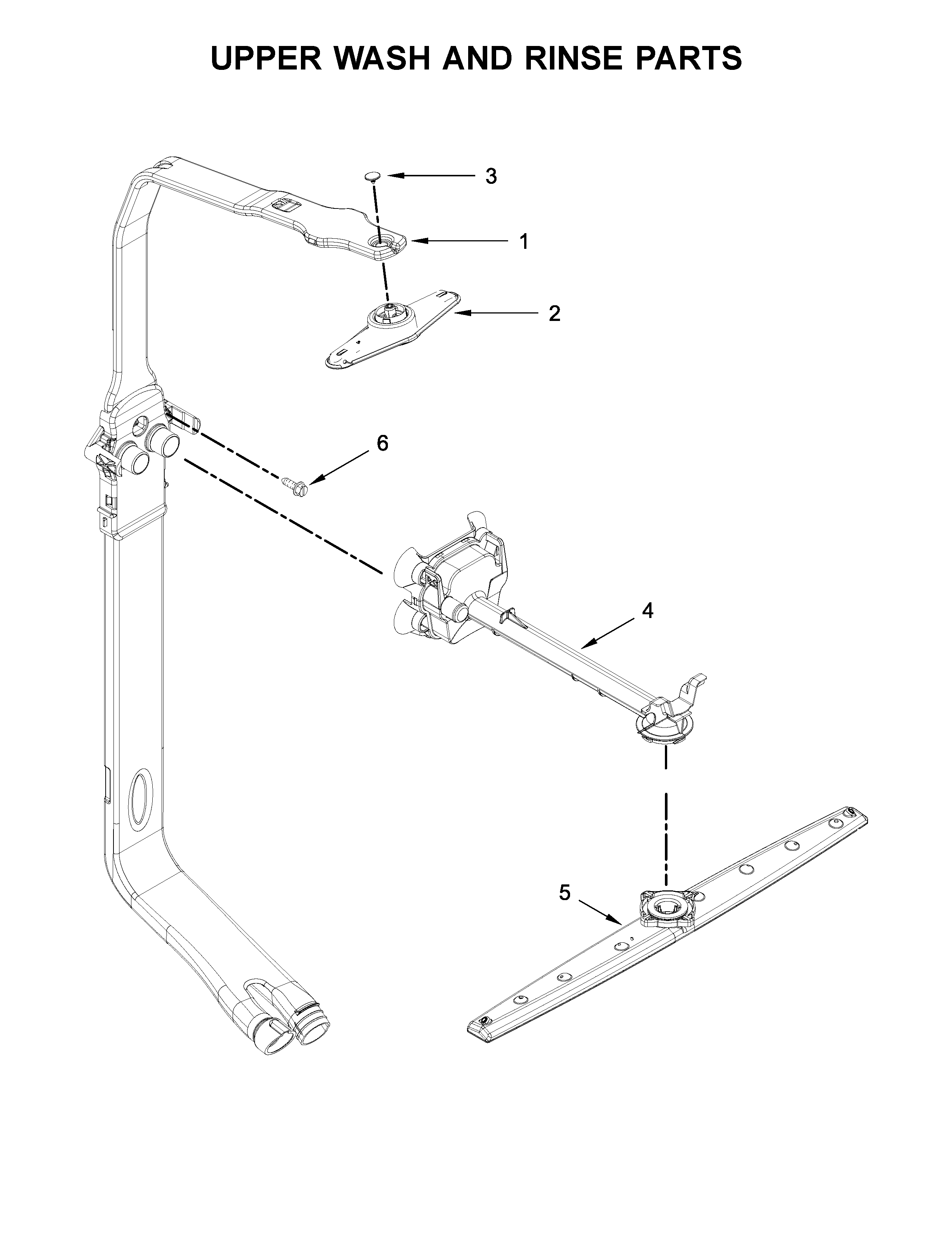 08 - UPPER WASH AND RINSE PARTS Diagram and Parts List for WDT730PAHZ0  Whirlpool Dishwasher