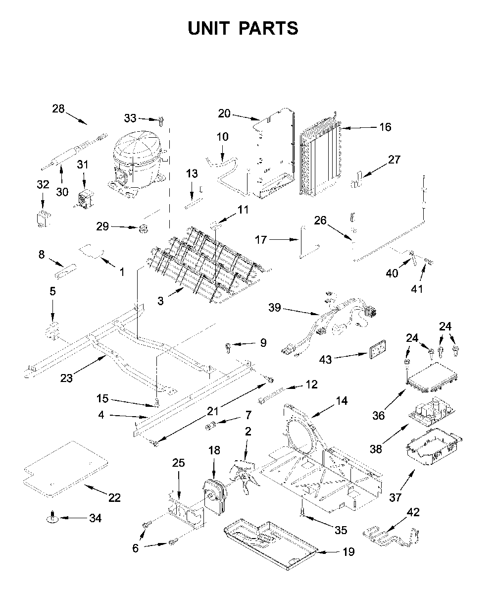 Unit parts Diagram and Parts List for WRS325SDHW05  Whirlpool Refrigerator