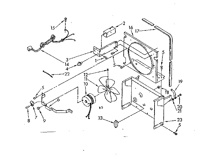 Air Flow And Control Parts Diagram and Parts List for 42850157  Whirlpool Dehumidifier