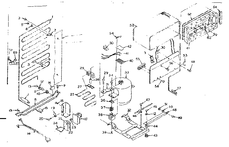 Unit Parts Diagram and Parts List for 106R12CL  Kenmore Refrigerator