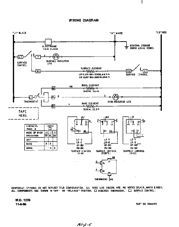 Wiring Diagram Diagram and Parts List for F5257*0  Roper Range