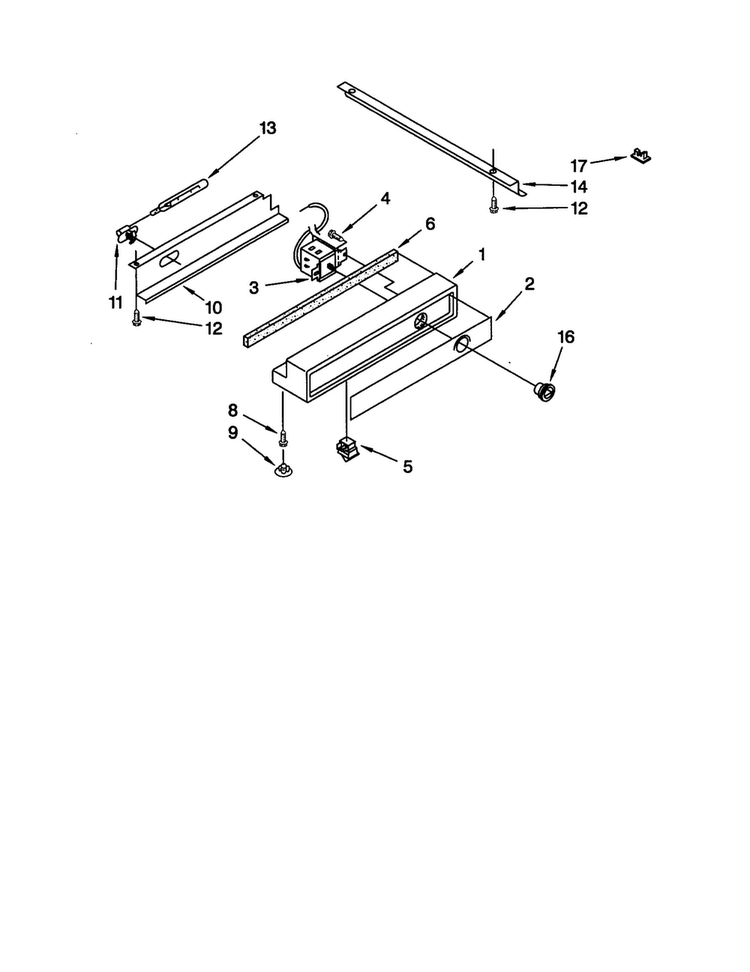 Freezer Control Panel Diagram and Parts List for KSSP36QGT00  KitchenAid Refrigerator