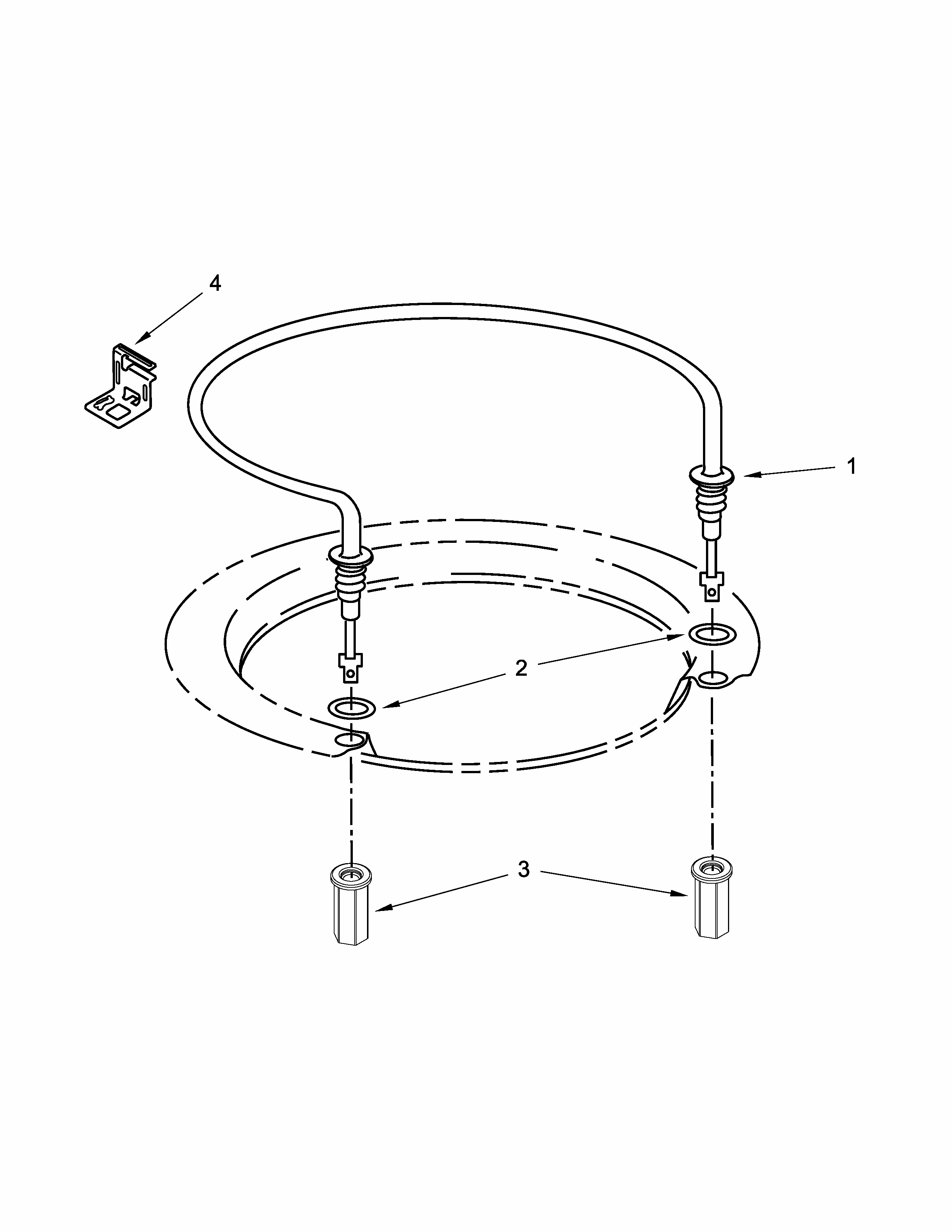 Heater Parts Diagram and Parts List for 66513289K118  Kenmore Dishwasher