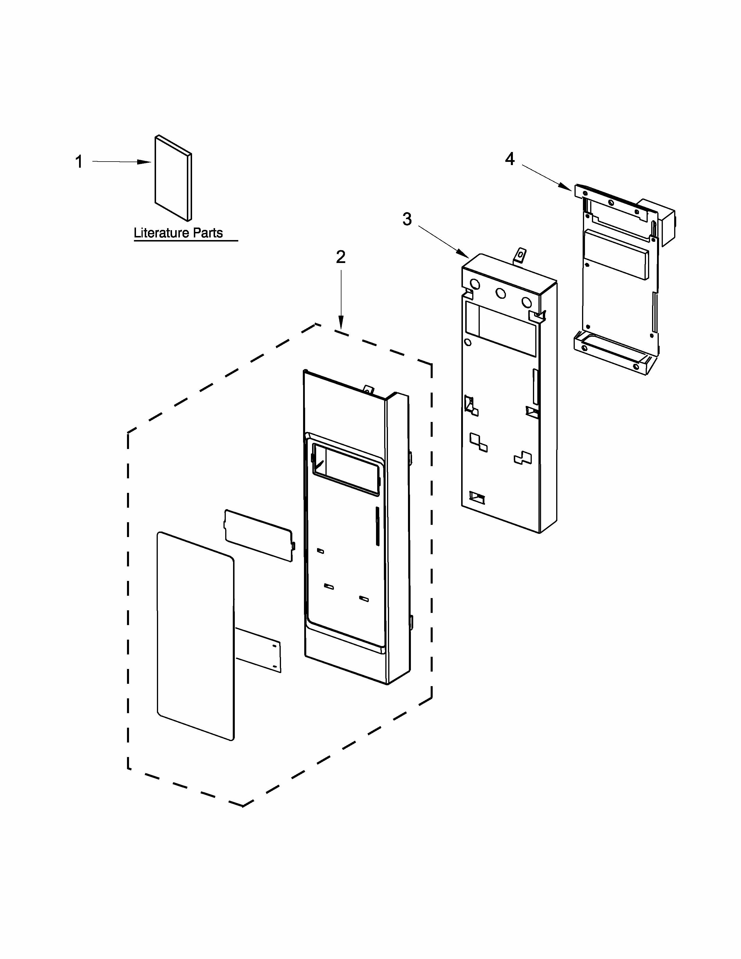 Control Panel Parts Diagram and Parts List for IMH2205AW2  Whirlpool Microwave