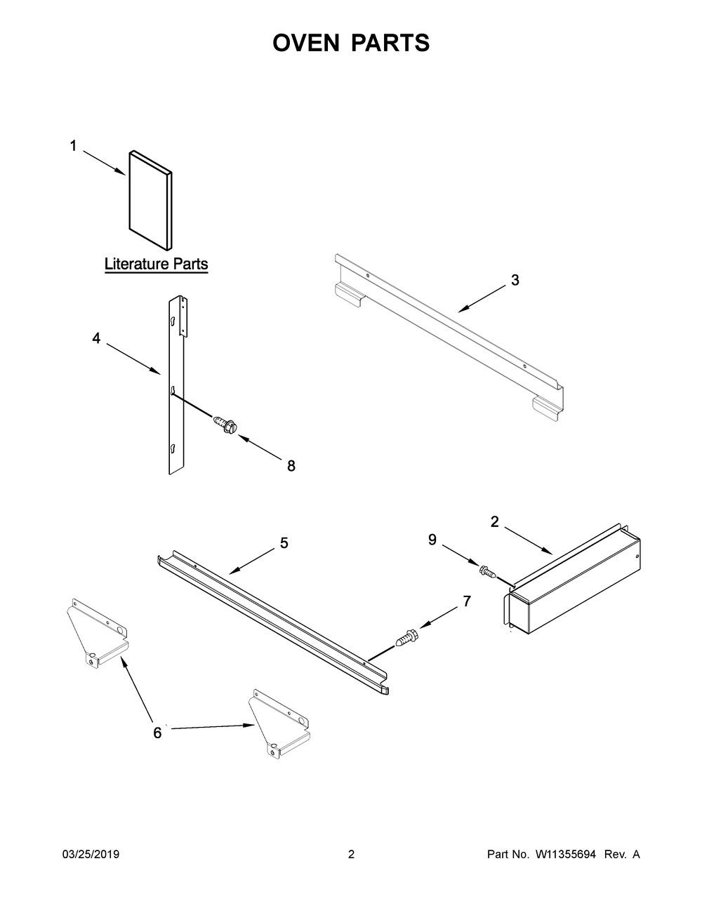 Oven Parts Diagram and Parts List for KMBP100ESS02  Whirlpool Microwave