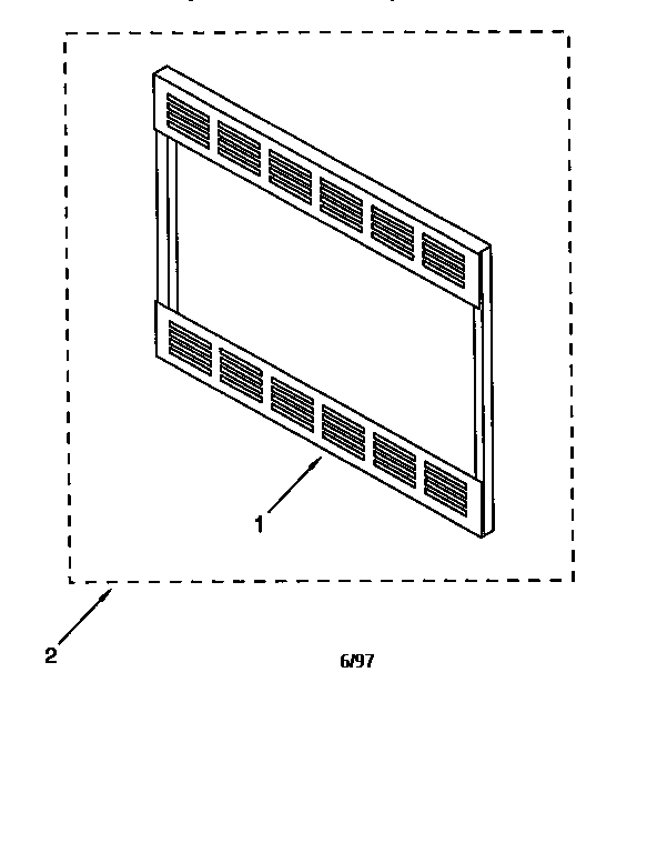 Trim Kit Diagram and Parts List for MK6127XES0  Whirlpool Microwave