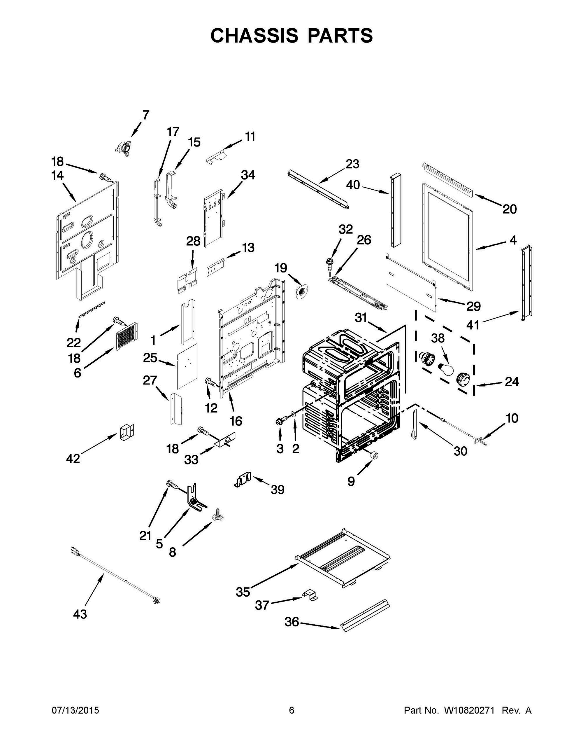04 - CHASSIS PARTS Diagram and Parts List for YWGI925C0BS2  Whirlpool Range