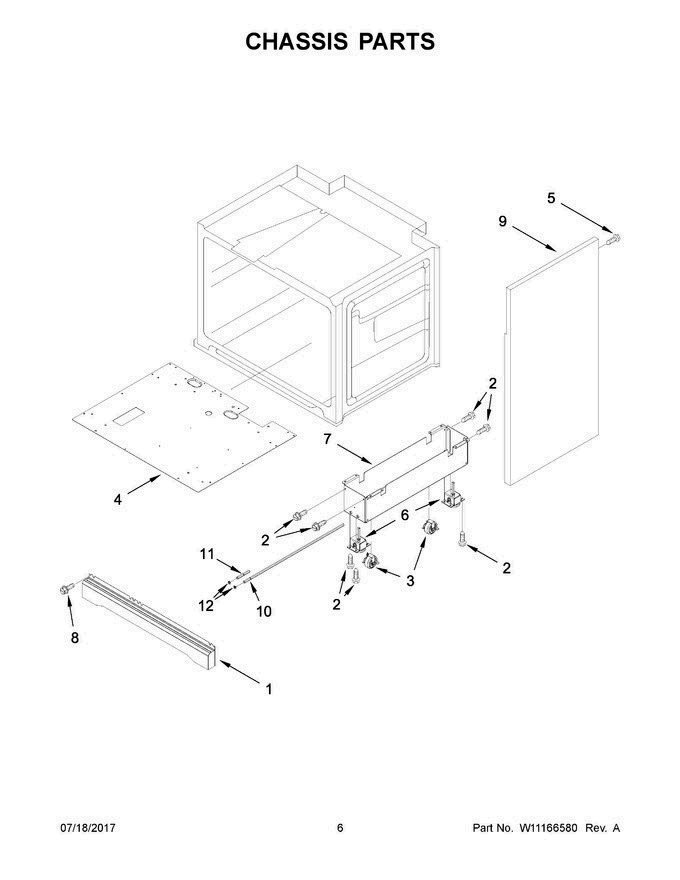04 - Chassis Parts Diagram and Parts List for KDRS407VBU01  KitchenAid Range