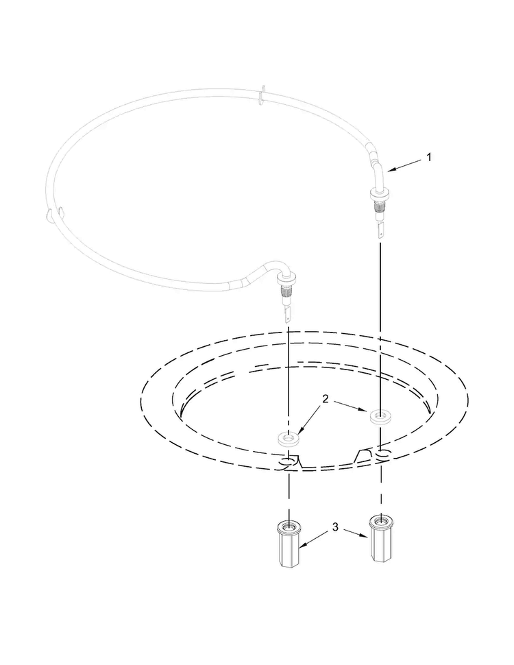 Heater Parts Diagram and Parts List for KUDE60HXSS6  KitchenAid Dishwasher