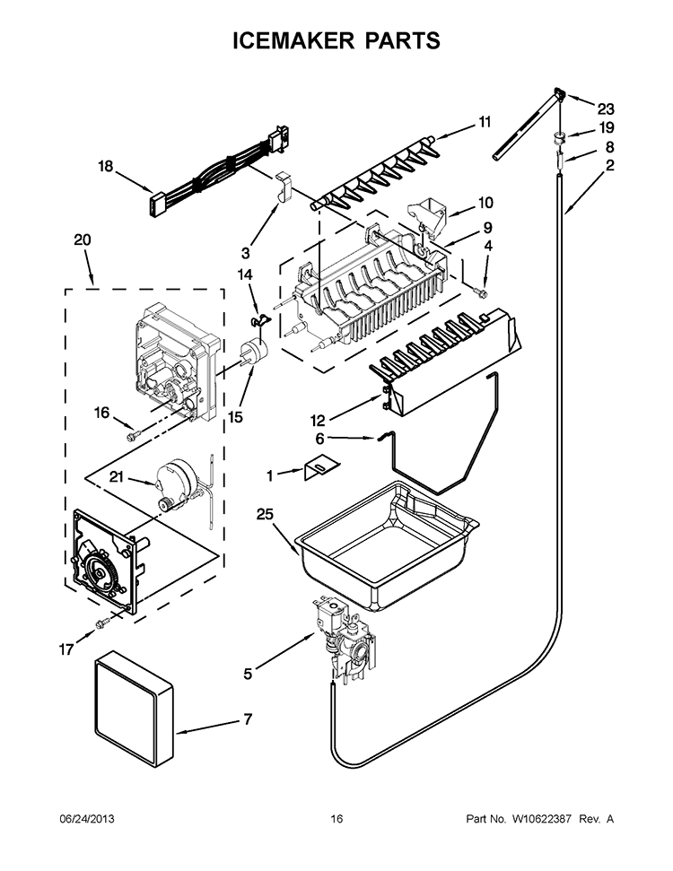 REFRIGERATOR LINER PARTS Diagram and Parts List for WRS526SIAE00  Whirlpool Refrigerator