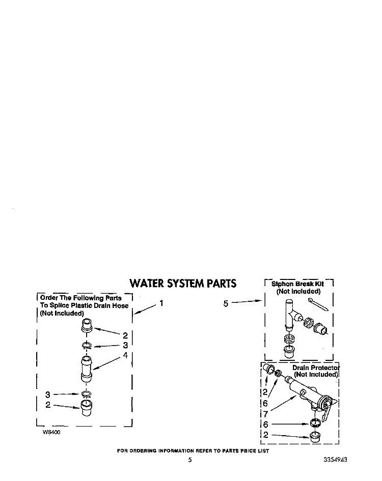WATER SYSTEM Diagram and Parts List for LA5705XWN0  Whirlpool Washer
