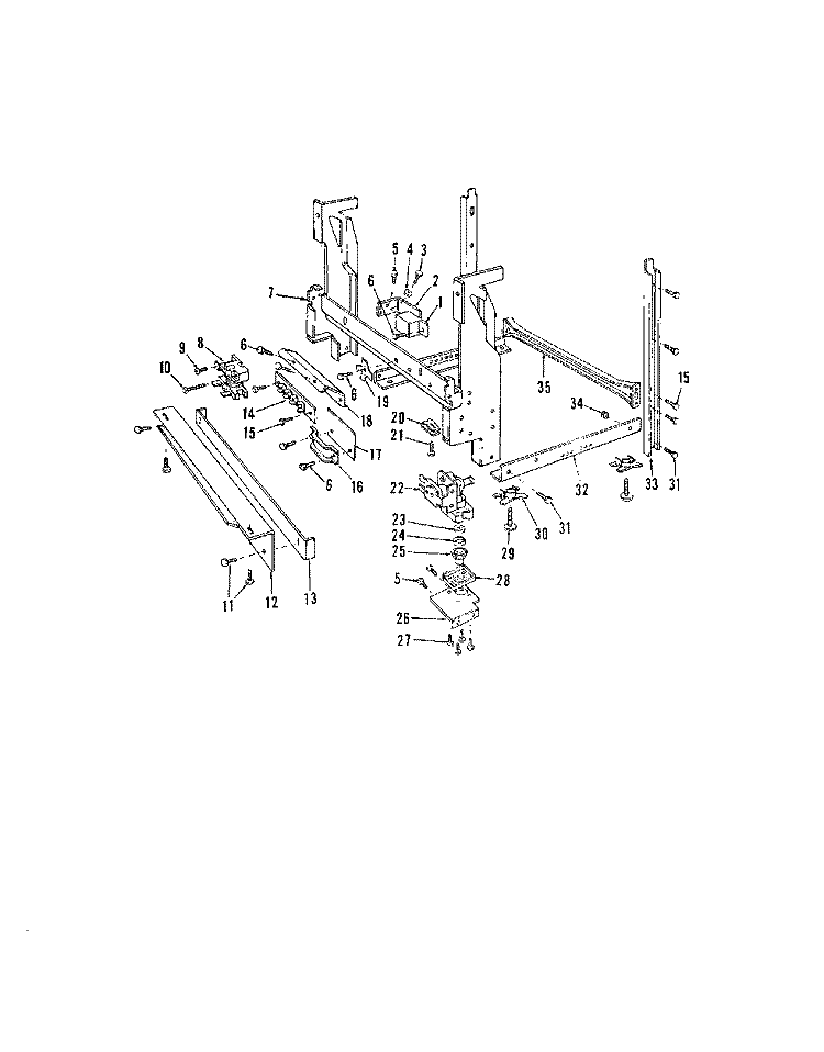 RACK Diagram and Parts List for 8565L10  Roper Dishwasher