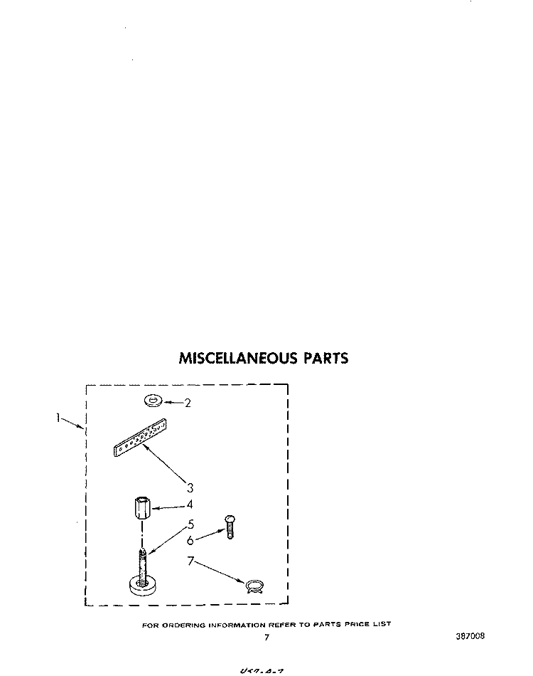 MISCELLANEOUS Diagram and Parts List for LA5600XPW1  Whirlpool Washer