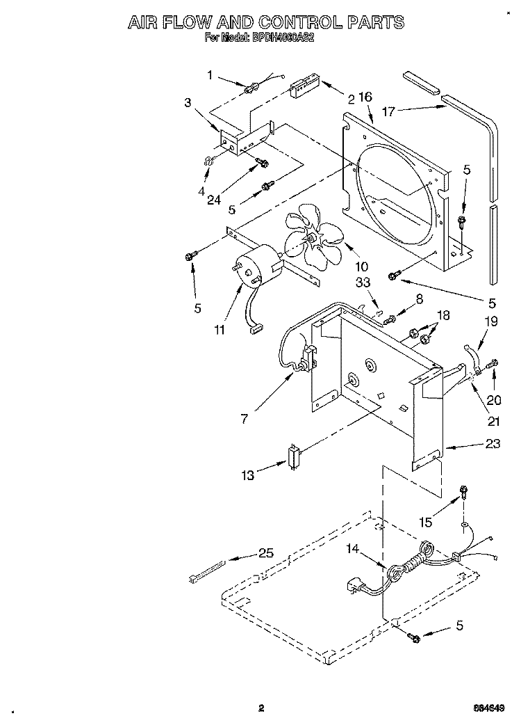 SECTION Diagram and Parts List for BPDH4000AS2  KitchenAid Dehumidifier