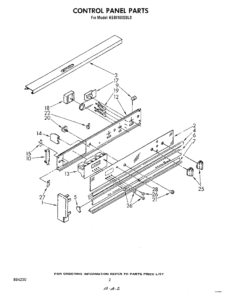 CONTROL PANEL , LITERATURE AND OPTIONAL Diagram and Parts List for KEBI100SBL0  KitchenAid Wall Oven