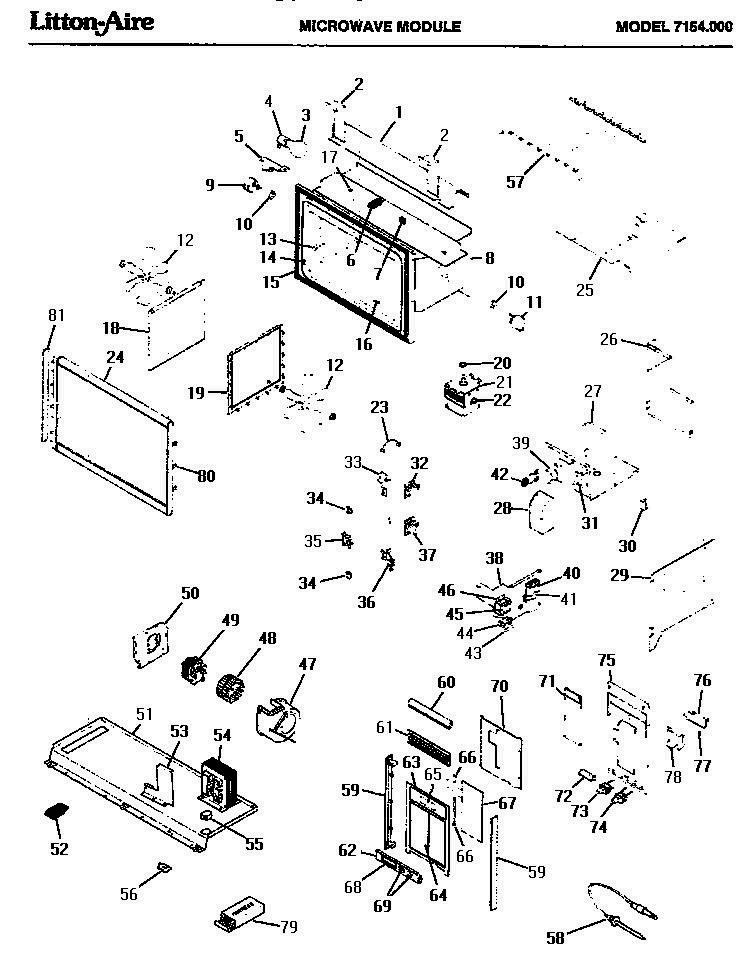 01 - Page 1 Diagram and Parts List for 7154000  Whirlpool Microwave Oven Combo