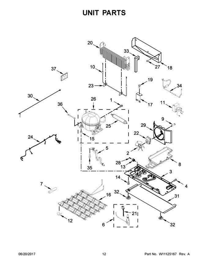 07 - Unit Parts Diagram and Parts List for WRX986SIHZ00  Whirlpool Refrigerator
