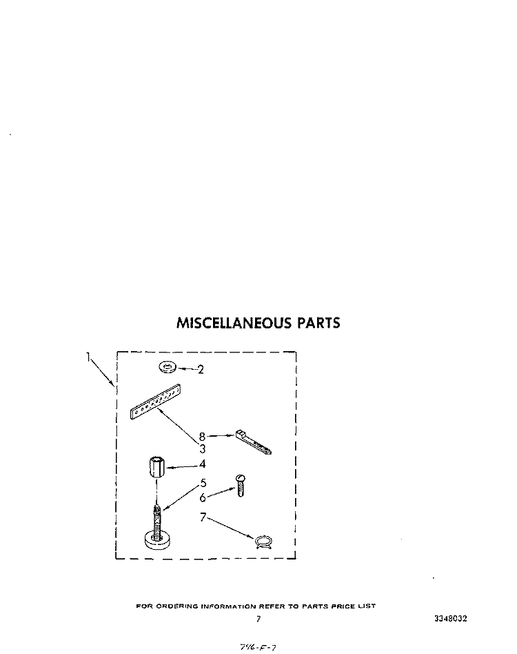 MISCELLANEOUS Diagram and Parts List for LA5330XSW0  Whirlpool Washer