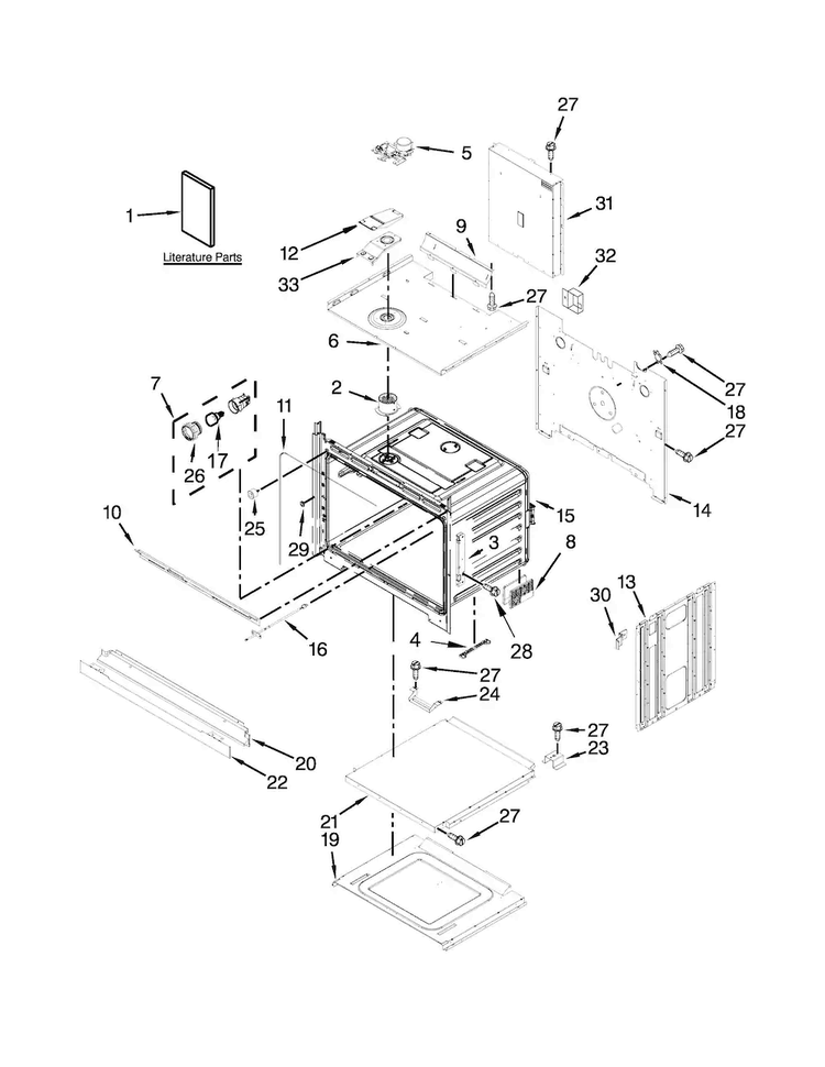 Oven Parts Diagram and Parts List for WOS51EC7AW02  Whirlpool Wall Oven