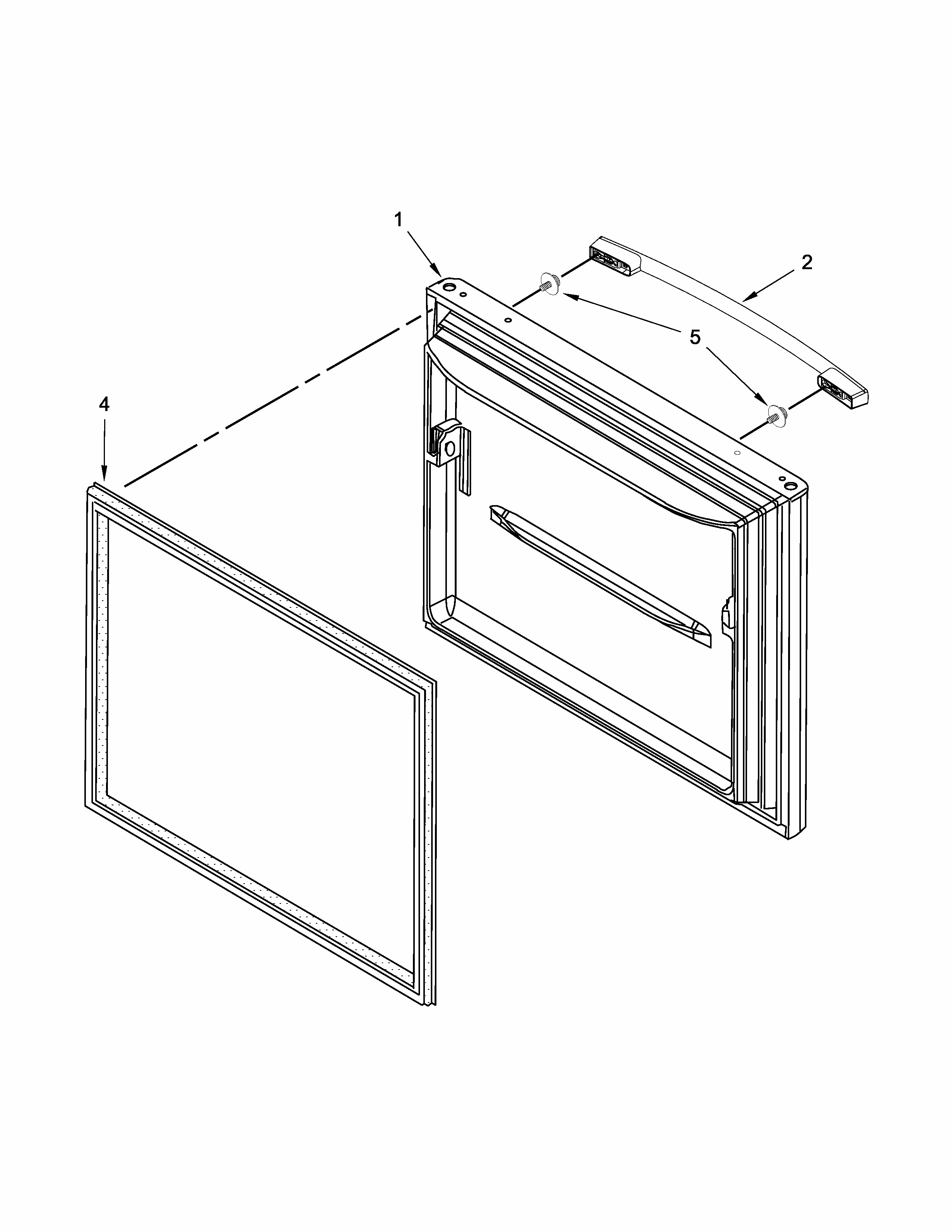 Freezer Door Parts Diagram and Parts List for 59669333010  Kenmore Refrigerator