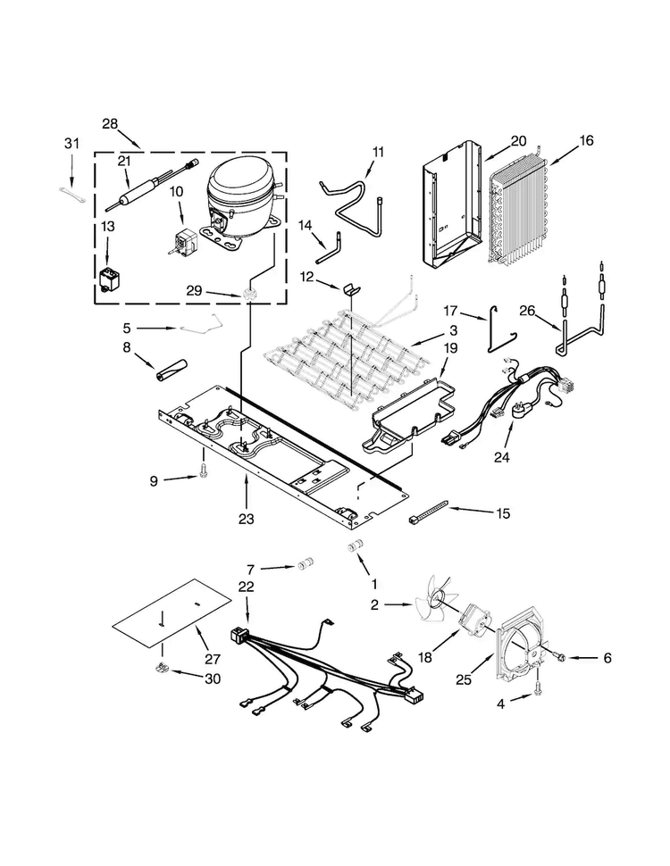 Unit Parts Diagram and Parts List for WRS571CIDM00  Whirlpool Refrigerator