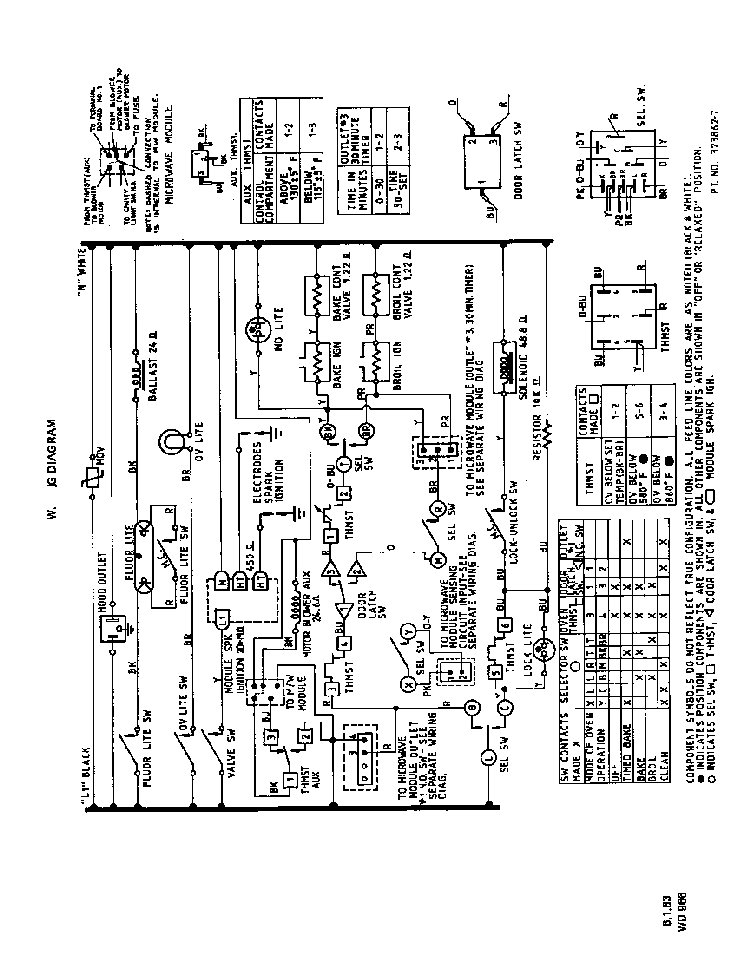 Wiring Diagram Diagram and Parts List for 1895*0A  Roper Range