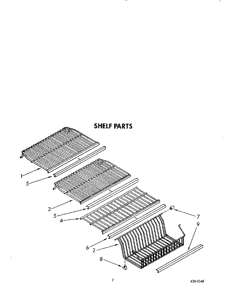 SHELF Diagram and Parts List for EV150NXWW03  Whirlpool Freezer