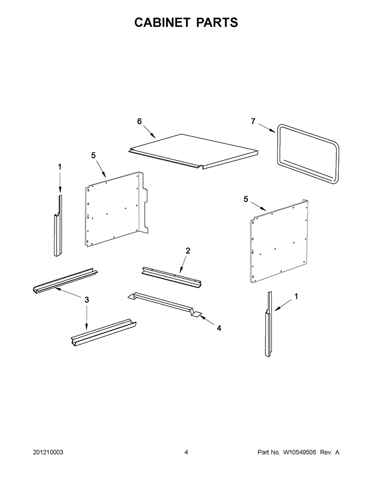 CABINET PARTS Diagram and Parts List for KBMS1454BBL0  KitchenAid Microwave