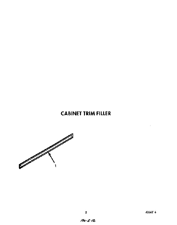 Cabinet Trim Filler Diagram and Parts List for B9608*4  Roper Range