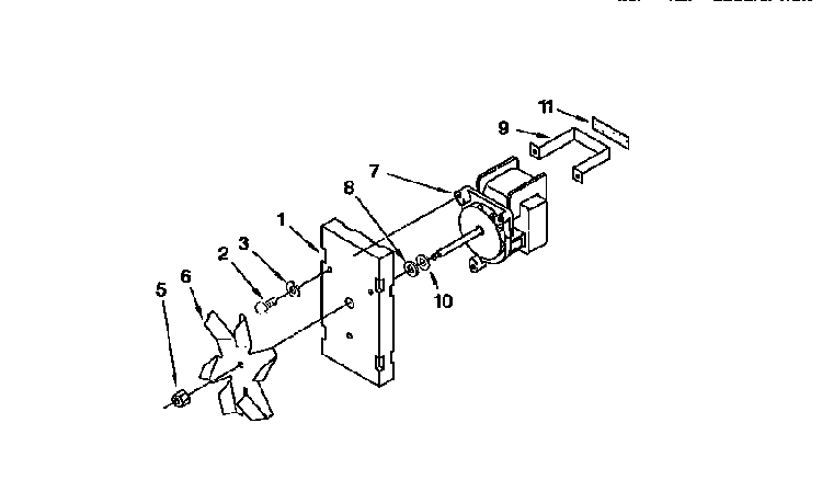 Convection Fan Diagram and Parts List for KEBS107BBWH3  KitchenAid Wall Oven