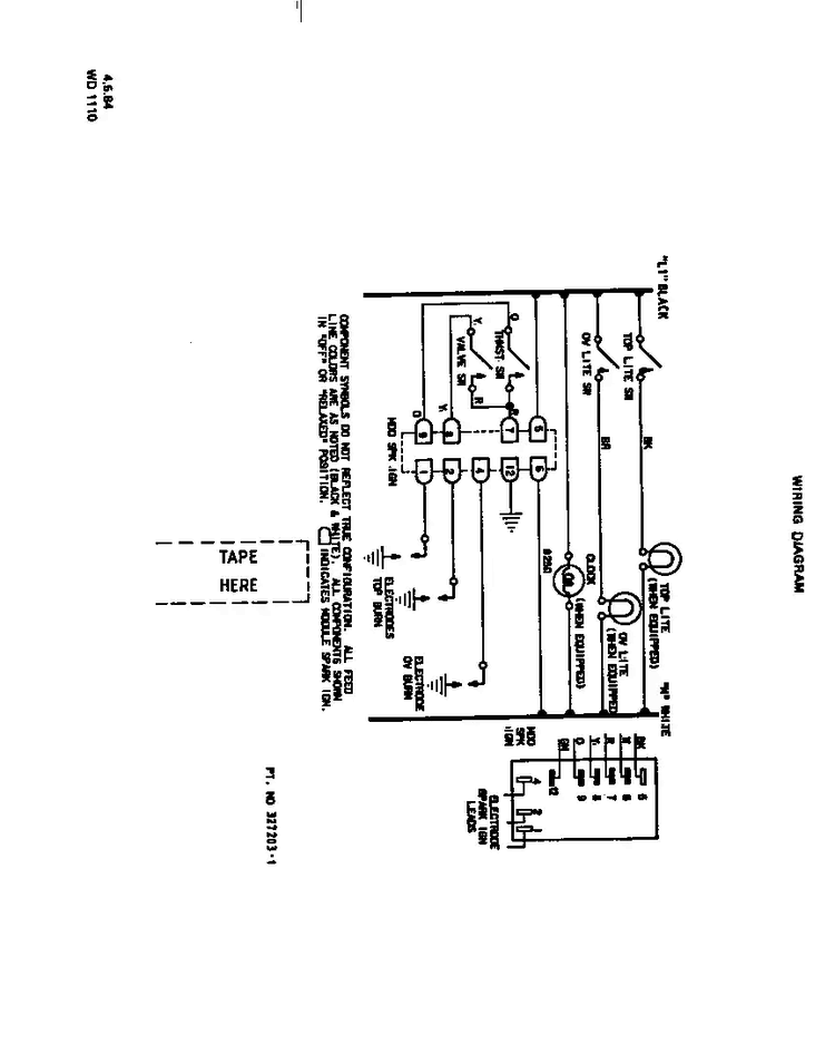 Wiring Diagram Diagram and Parts List for F4397*0  Roper Range
