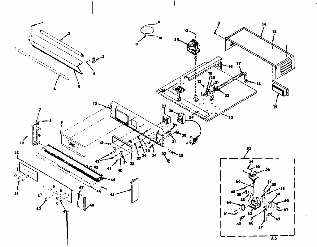 Control Section Diagram and Parts List for 8504237321  Kenmore Range