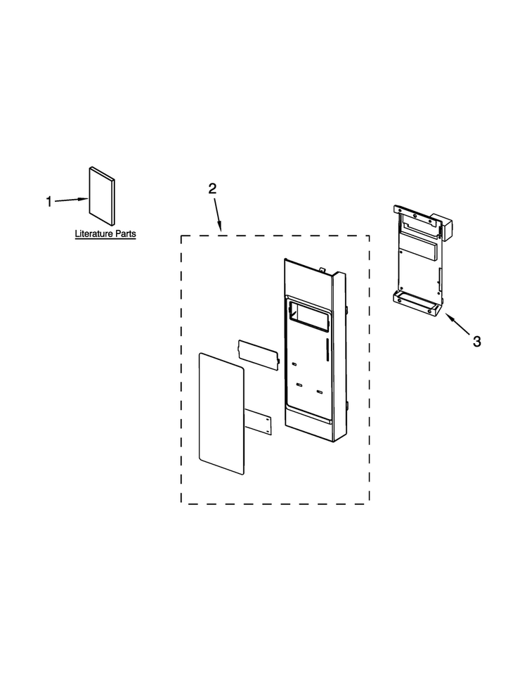 Control Panel Parts Diagram and Parts List for WMH1163XVS6  Whirlpool Microwave