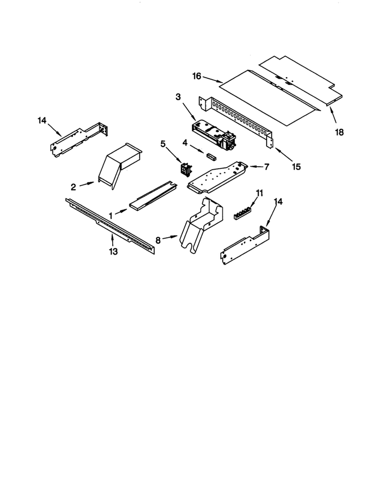 Top Venting Diagram and Parts List for KEBS107DBAL6  KitchenAid Wall Oven