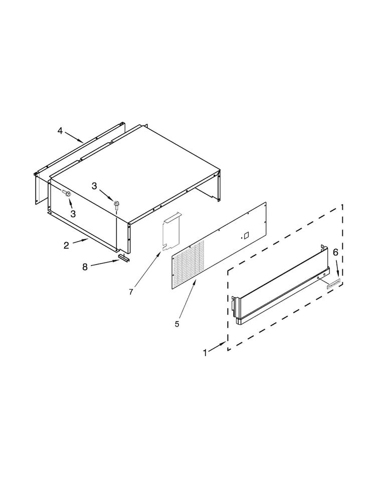 Top Grille And Unit Cover Parts Diagram and Parts List for KBSD618ESS00  KitchenAid Refrigerator
