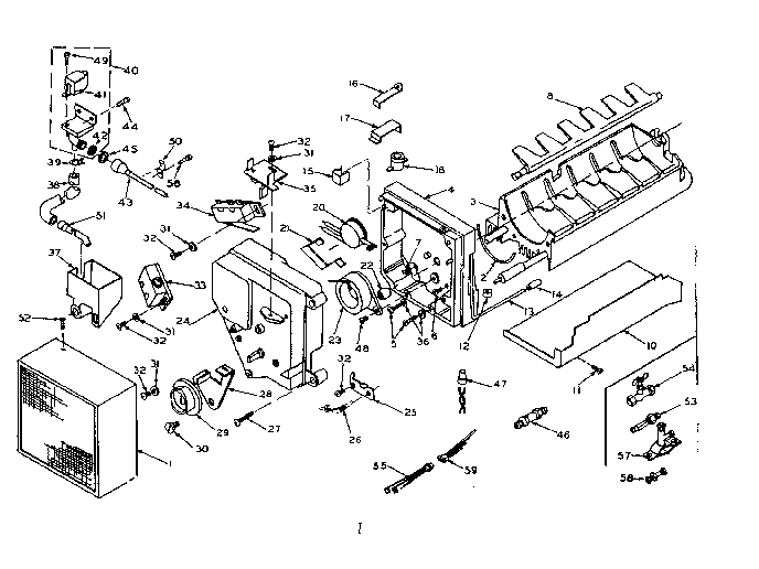 Refrigerator Icemaker Parts Diagram and Parts List for 106U18GIML  Kenmore Refrigerator