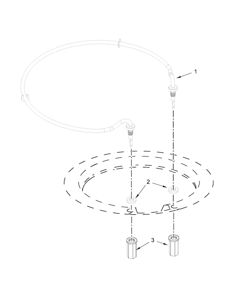 Heater Parts Diagram and Parts List for KDTE304DWH0  KitchenAid Dishwasher