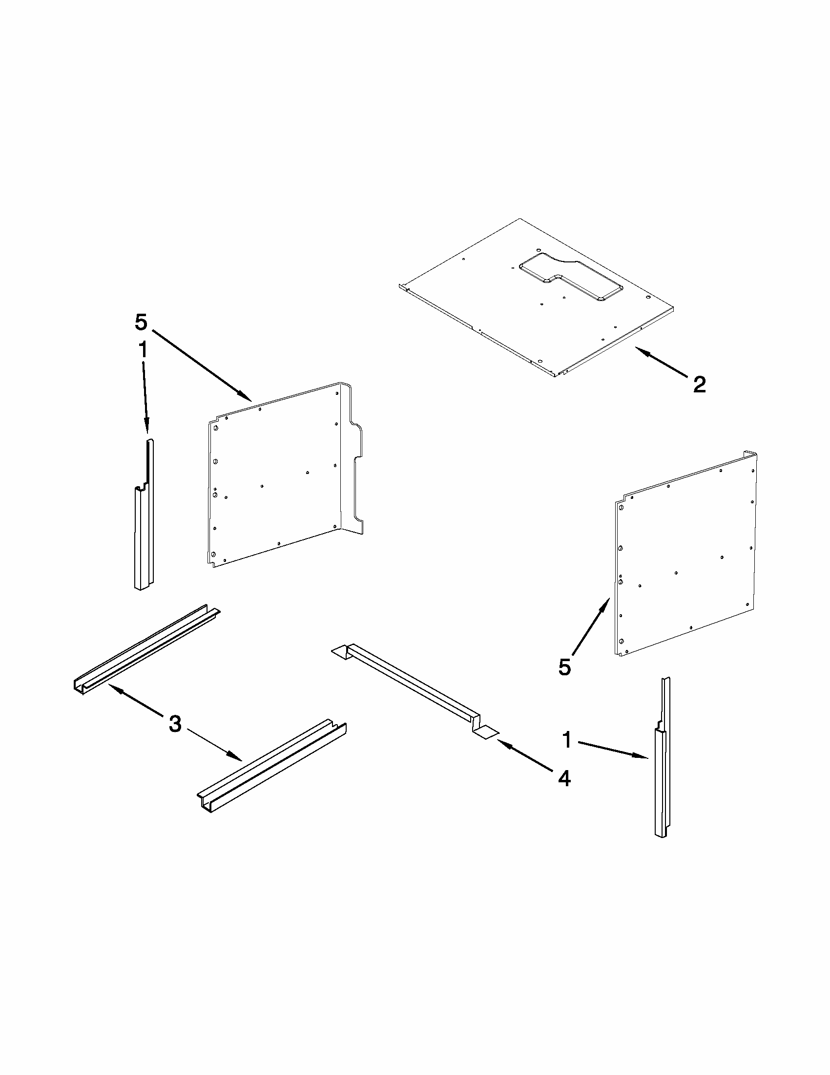 Cabinet Parts Diagram and Parts List for IBMS1455DS00  Whirlpool Microwave
