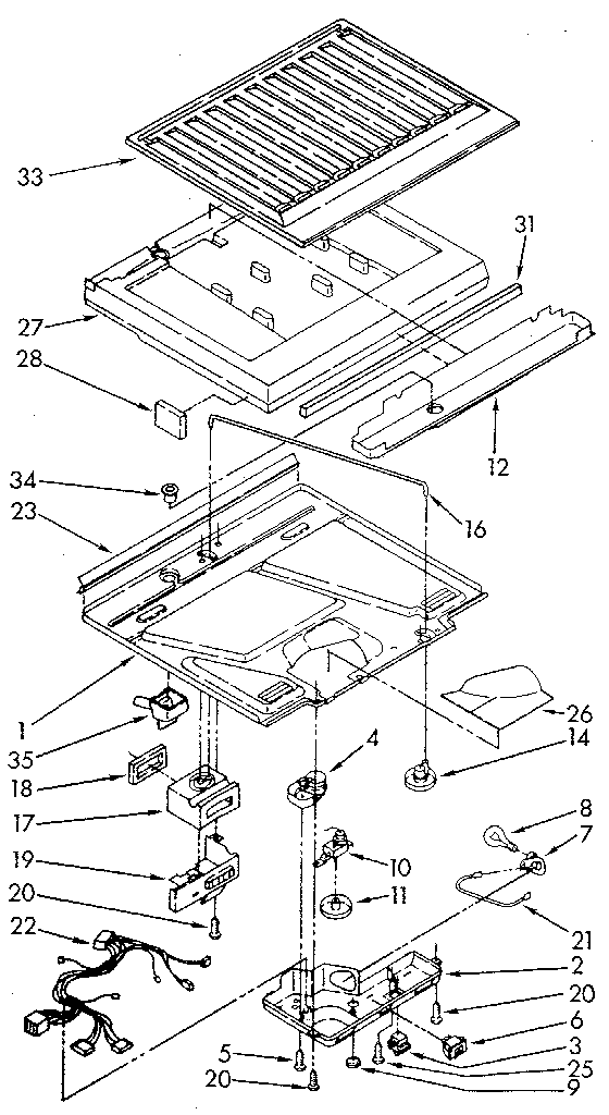 Compartment Separator Diagram and Parts List for ET18JKXSN09  Whirlpool Refrigerator