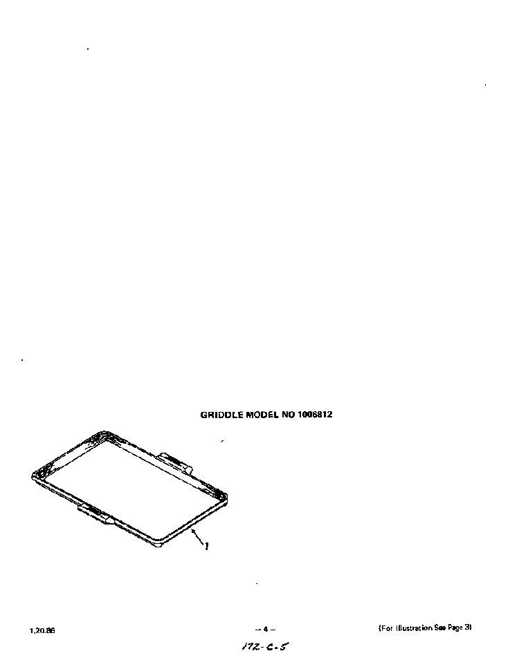 Griddle Diagram and Parts List for 1355*0A  Roper Range