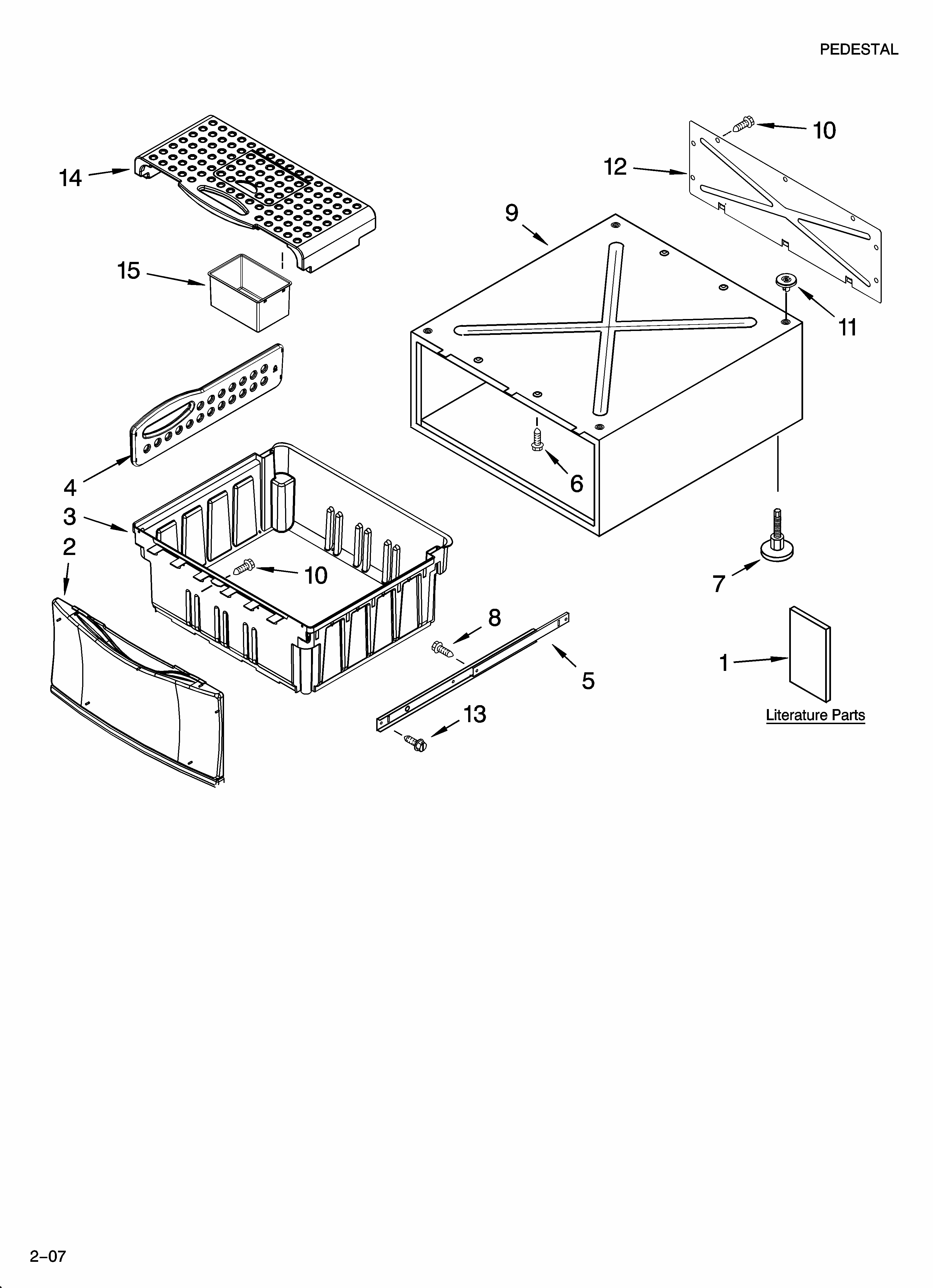 Cabinet Parts Diagram and Parts List for 11058829600  Kenmore Laundry Accessories