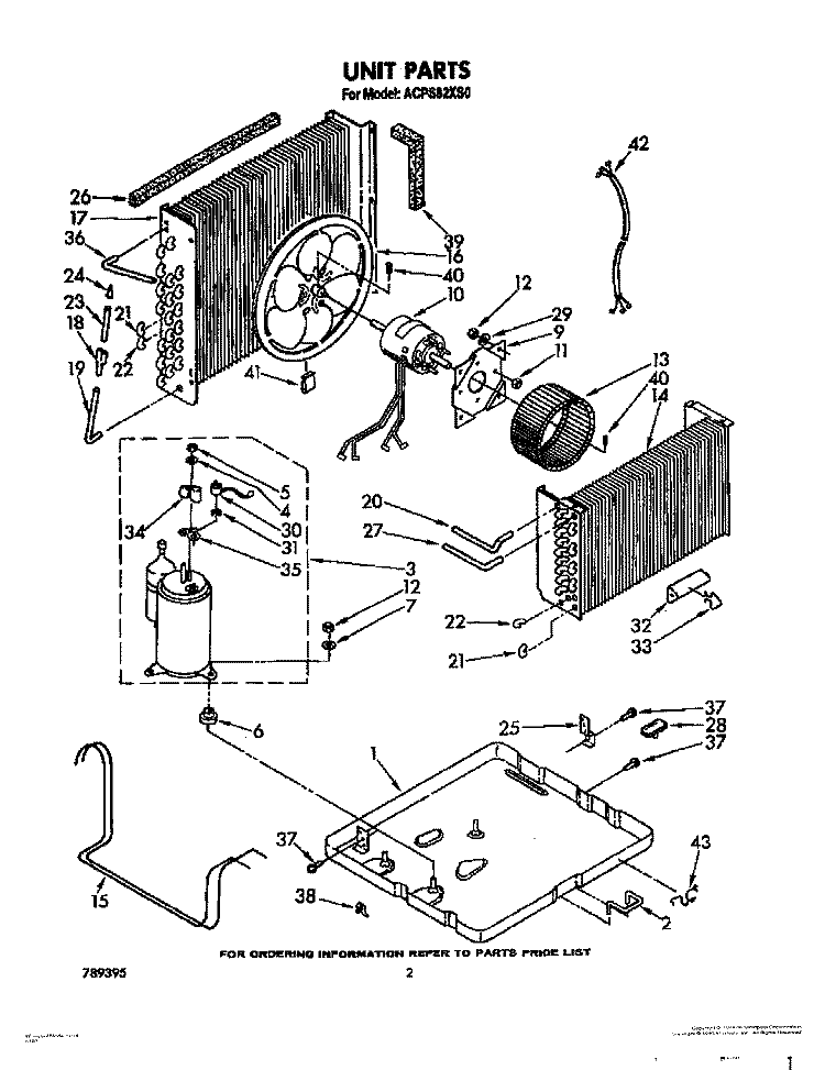 UNIT, LIT/OPTIONAL Diagram and Parts List for ACPS82XS0  Whirlpool Air Conditioner