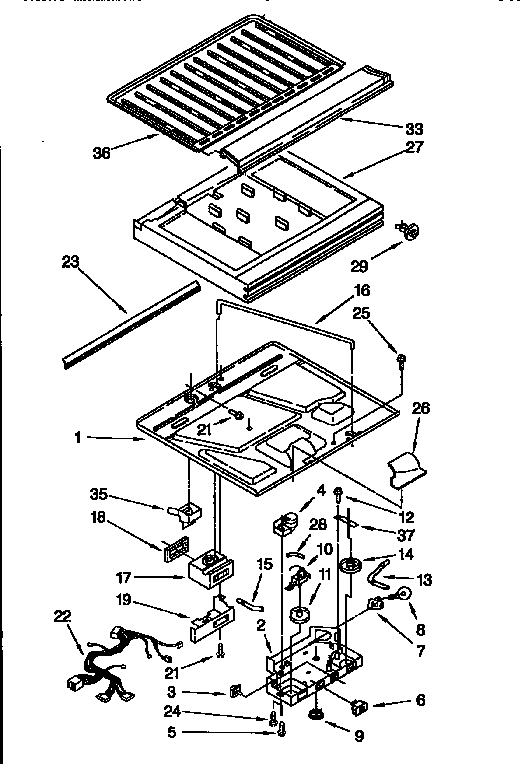 Compartment Separator Parts Diagram and Parts List for ED25DMXDW00  Whirlpool Refrigerator