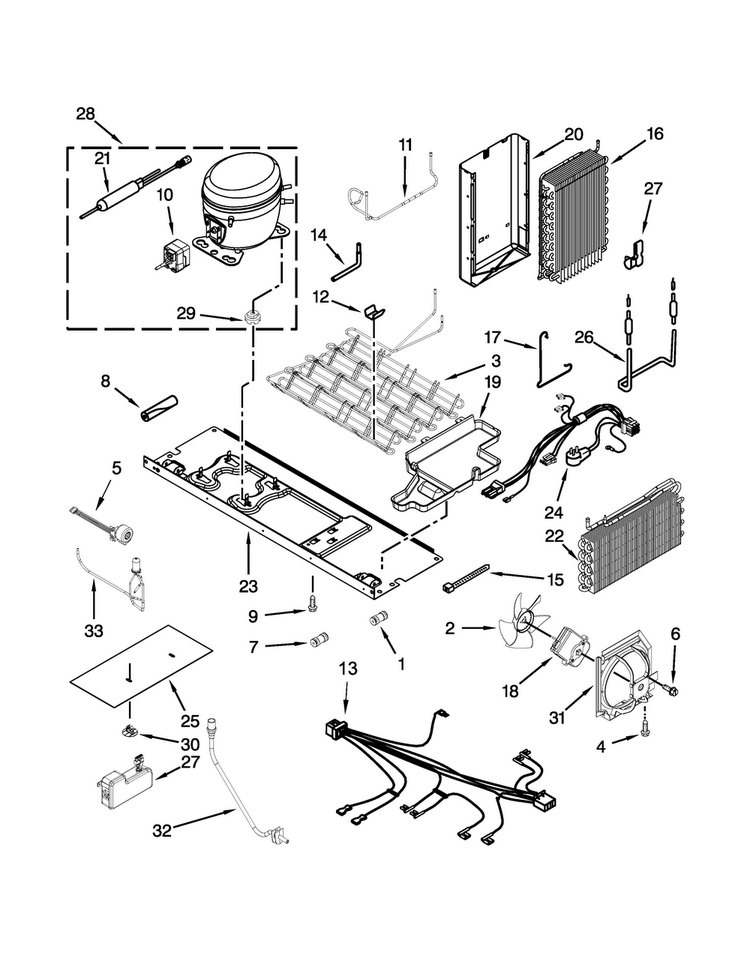 Unit Parts Diagram and Parts List for KSC24C8EYY04  KitchenAid Refrigerator