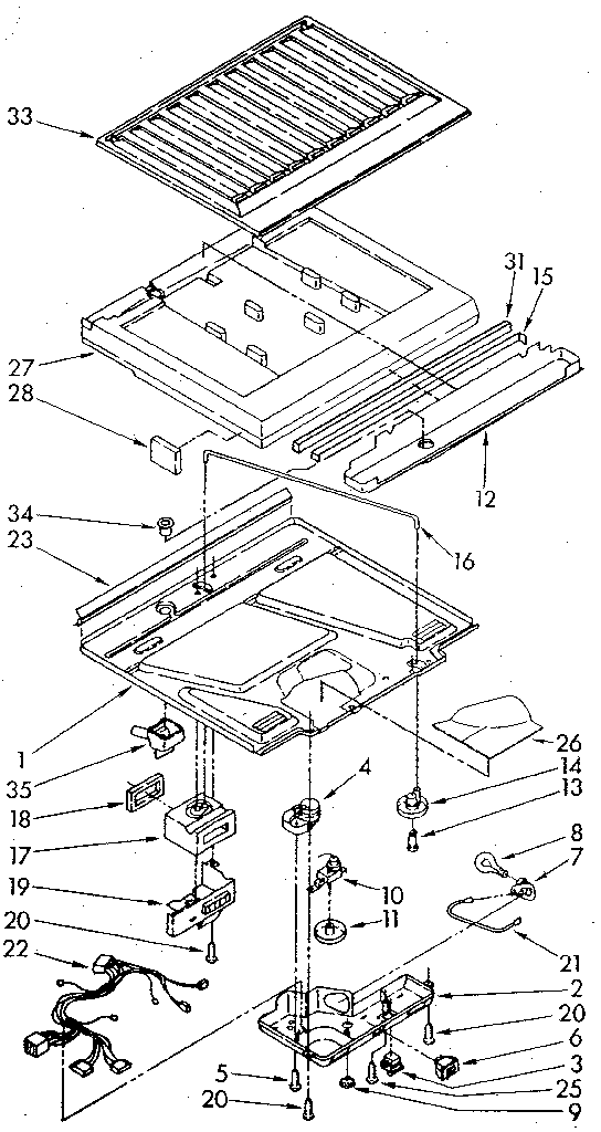 Compartment Separator Diagram and Parts List for ET18NKXSM04  Whirlpool Refrigerator