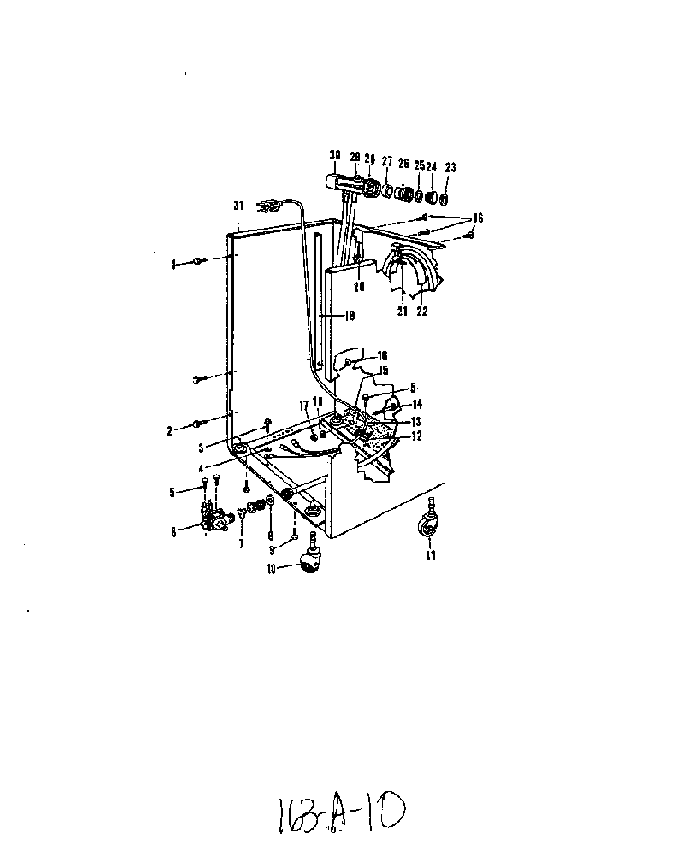 Frame Diagram and Parts List for 8595*00  Roper Dishwasher