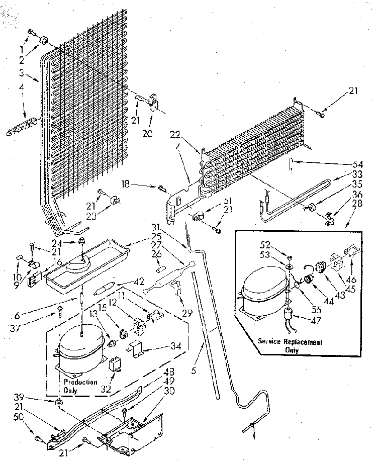 Unit Diagram and Parts List for ET16AKXSF02  Whirlpool Refrigerator