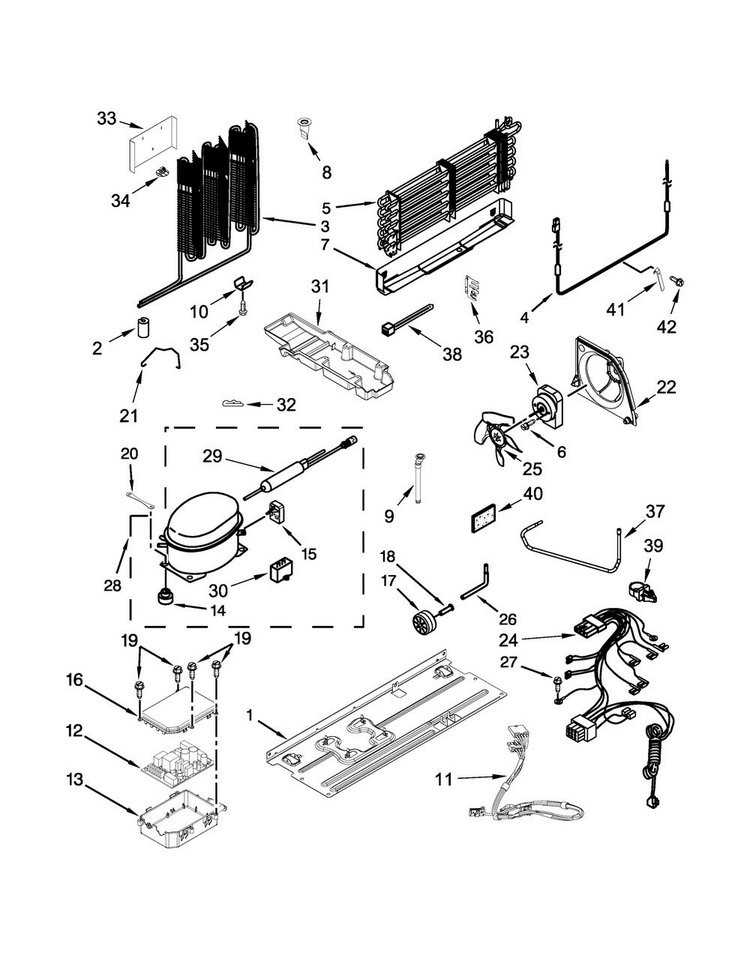 Unit Parts Diagram and Parts List for WRF560SFYH04  Whirlpool Refrigerator